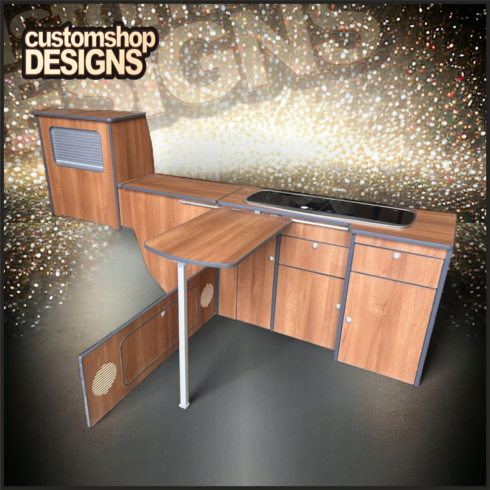 Thumbnail: VW T2 Splitscreen (1950 - 1967) LHD Campervan Flat Pack Kitchen Unit