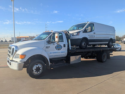 2023 Ford Transit van on Rapid Rescue Towing truck in Cleburne, TX