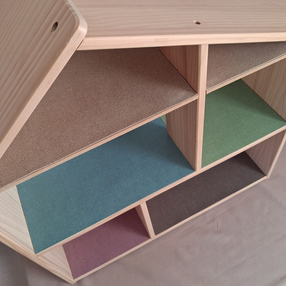 Thumbnail: Carpet flooring canvas: ready made for IKEA Flisat dollhouse shelf
