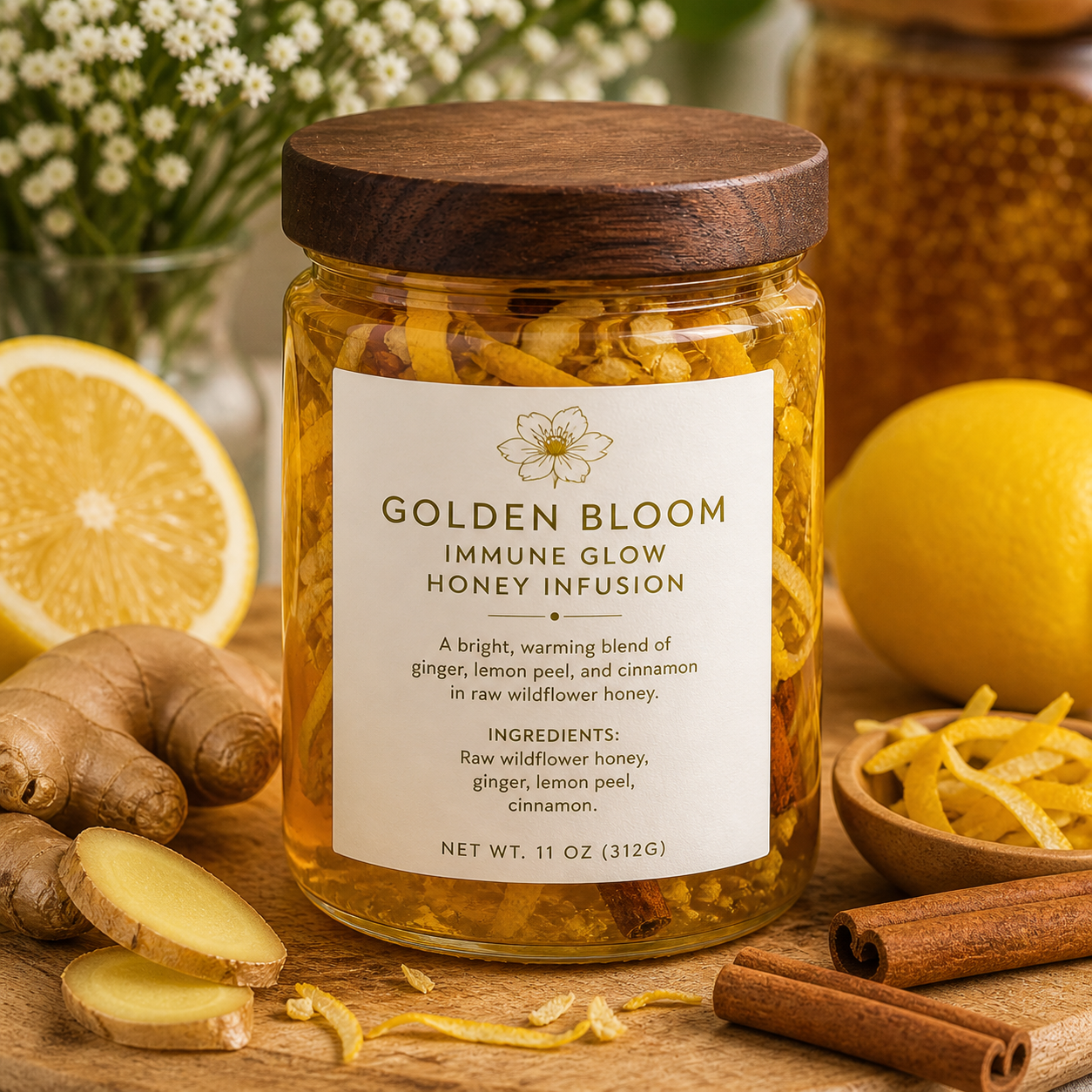 Golden Bloom Infused Honey