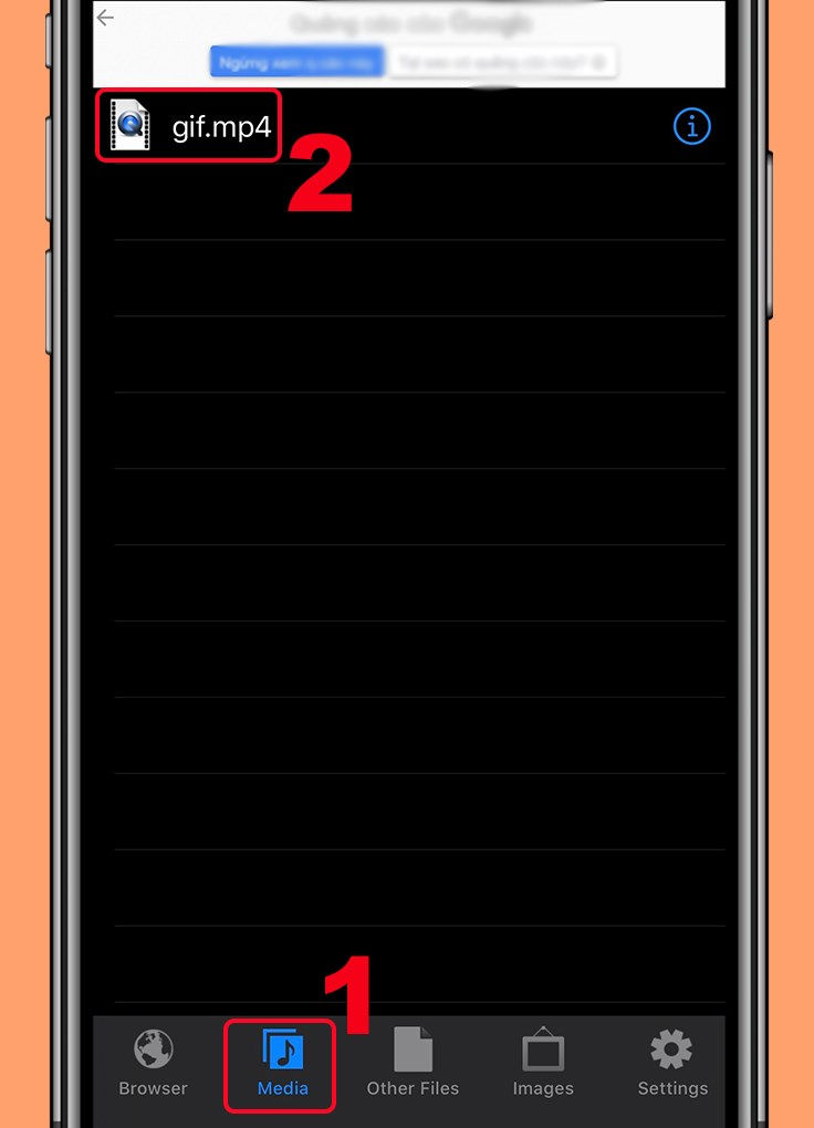 Ảnh GIF trong mục Media
