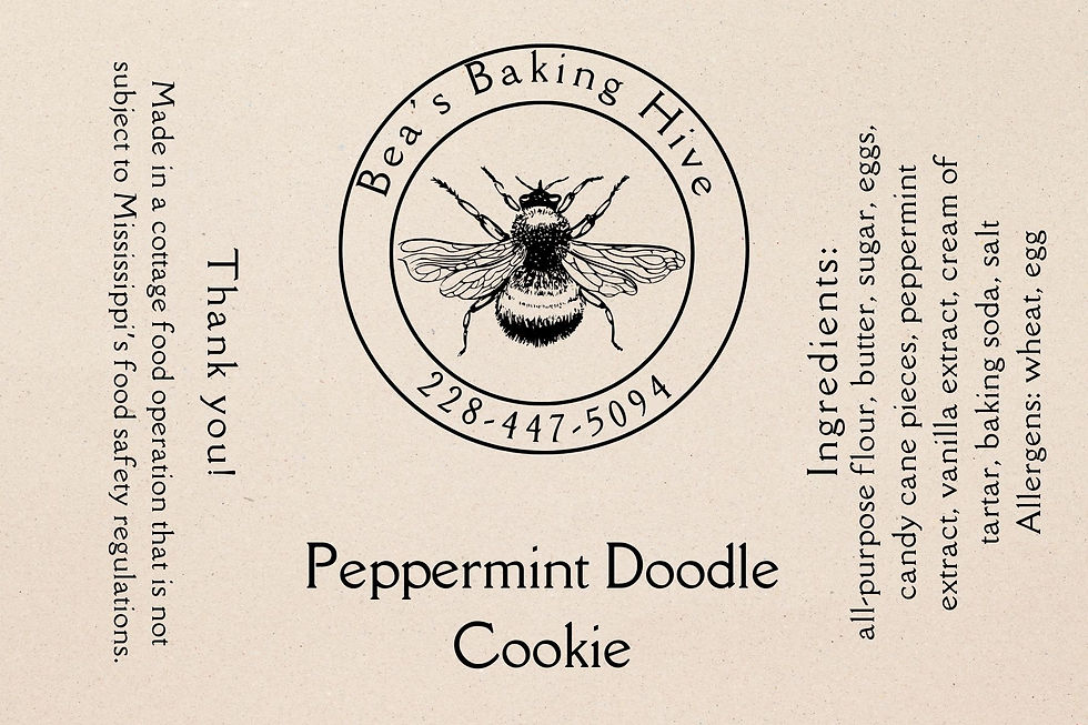 Peppermint Doodle Cookie