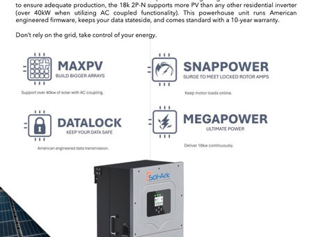 Power Reinvented for Your Home: The Sol-Ark 18K-2P Hybrid Inverter