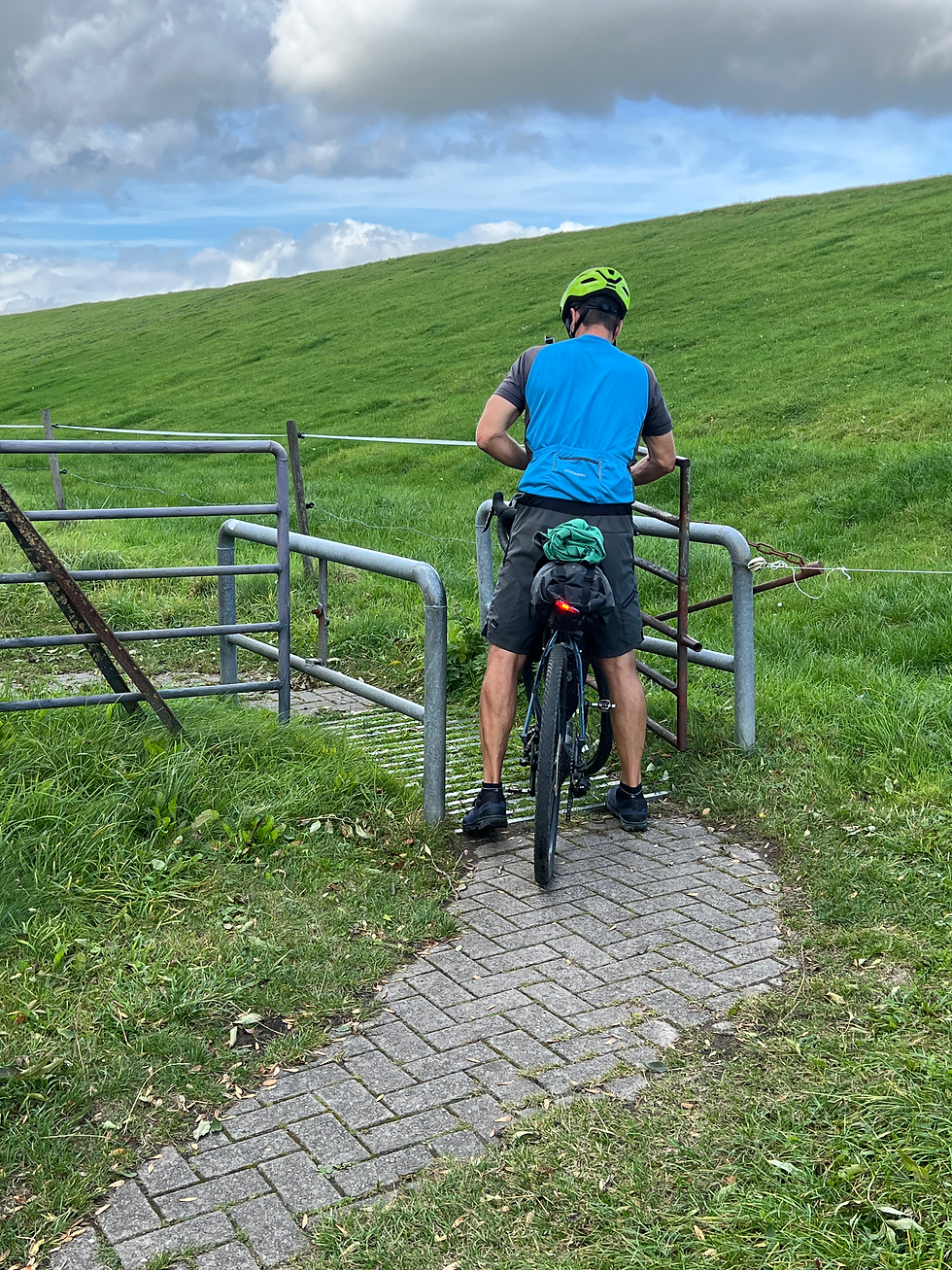Livestock gates make our ride a little more interesting.