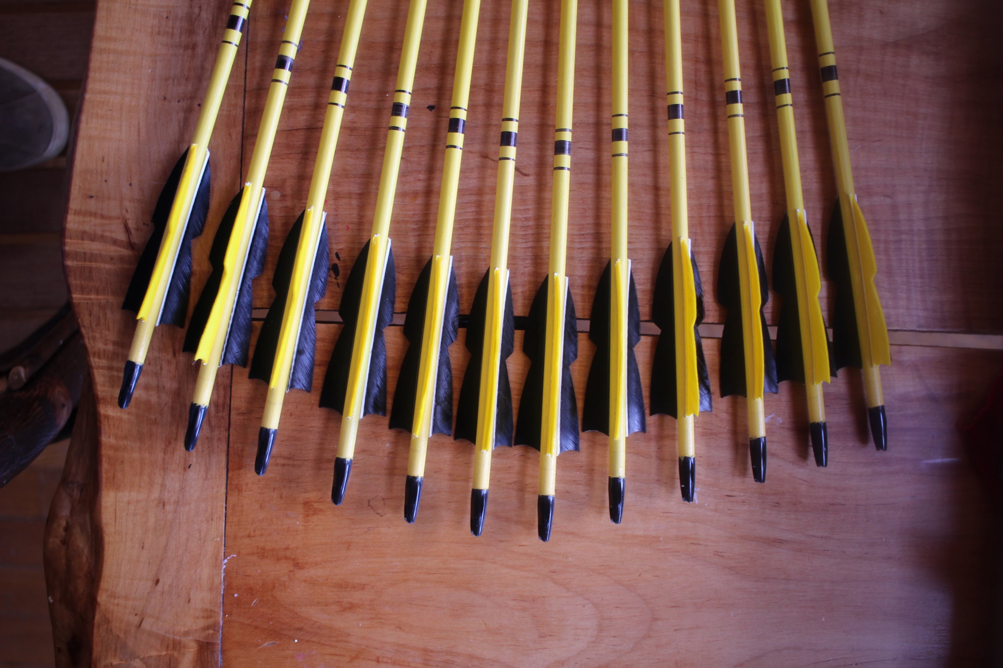 Custom traditional archery arrows