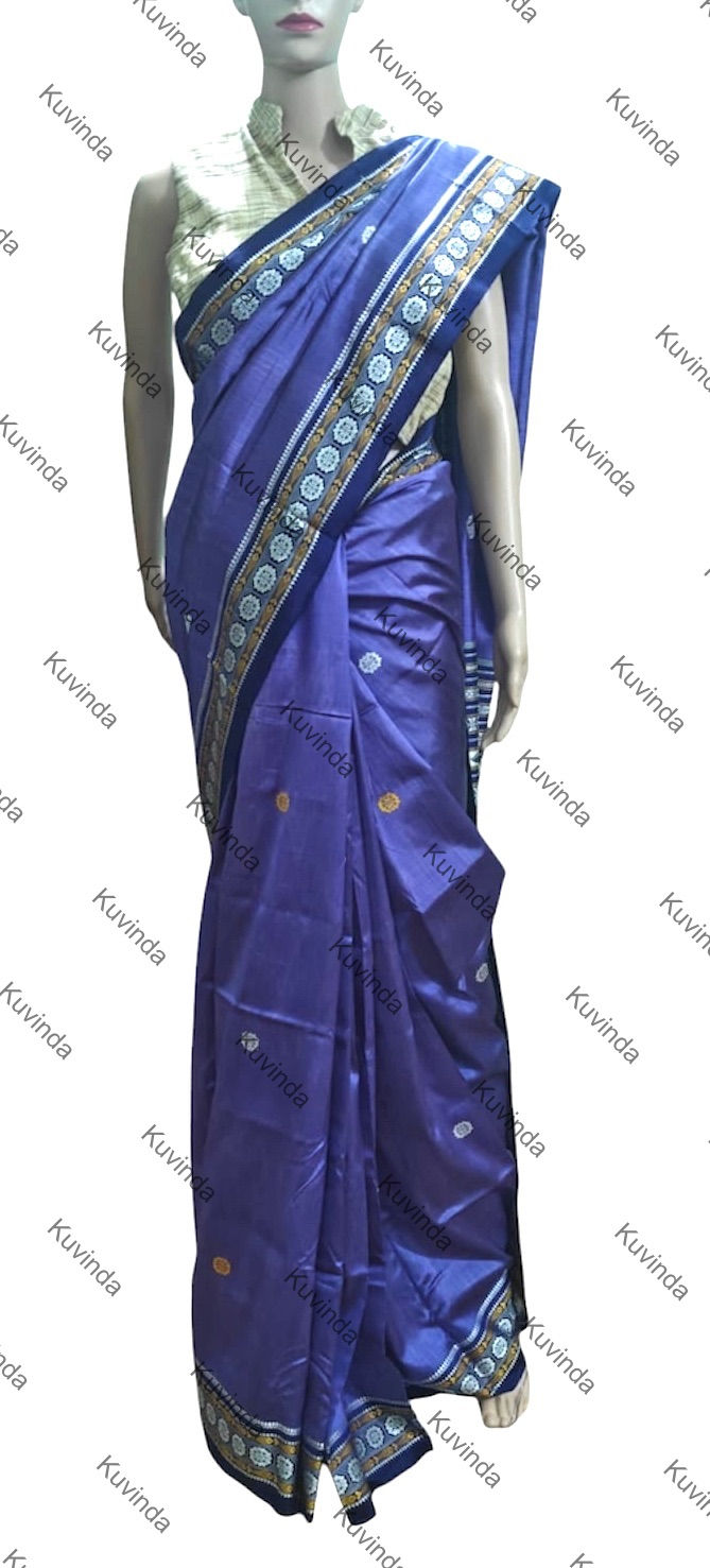 Thumbnail: Royal Purple. Pure Silk Saree