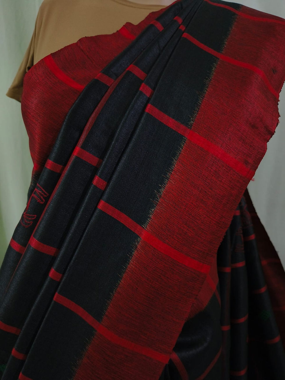 Thumbnail: A Santali Tussar Saree from Odisha : Where Shadow Meets Fire 