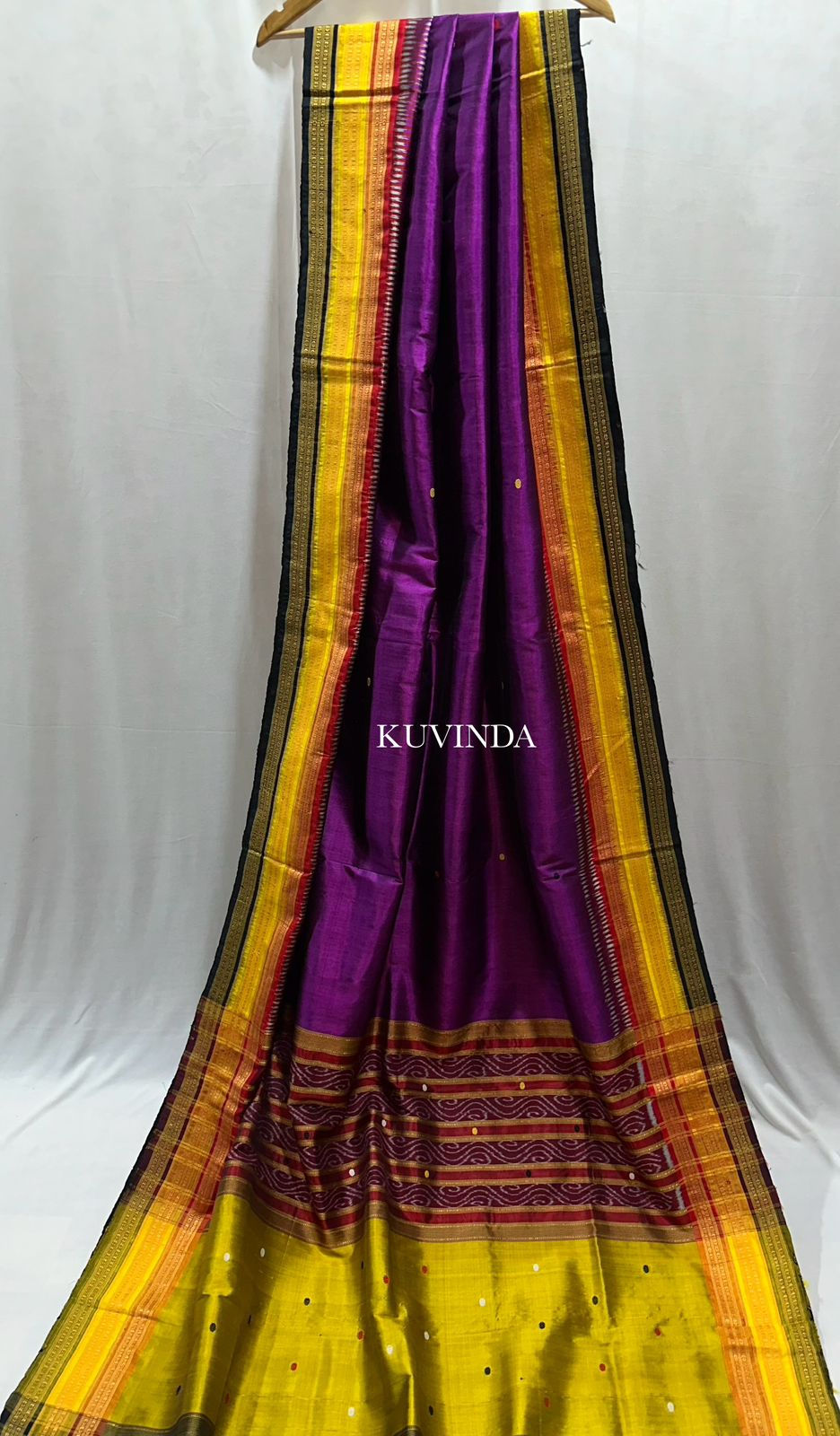 Thumbnail: Deep Royal Purple Silk Saree