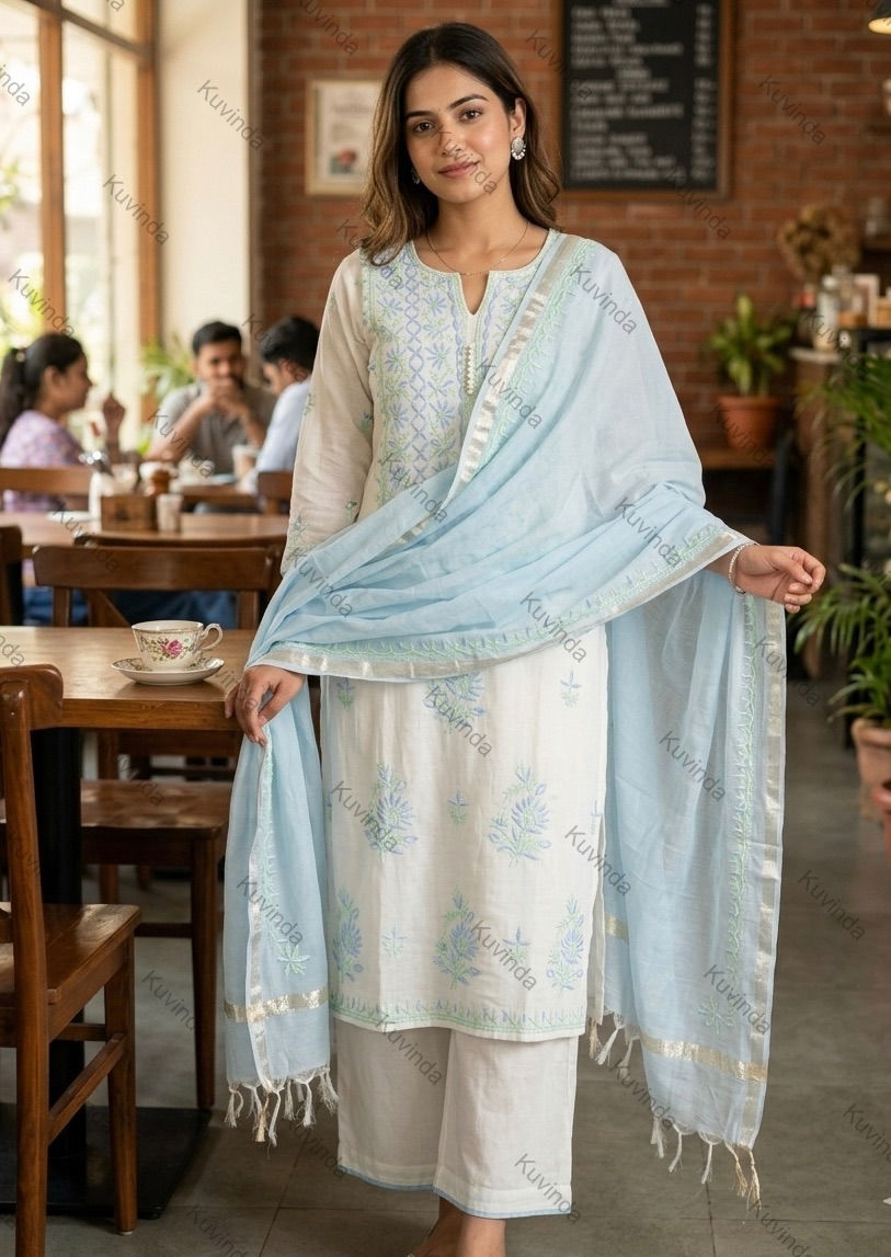 Mul Cotton Kurta Dupatta Set