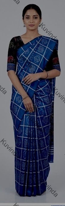 Royal Blue Nabakothi Mulberry Silk Saree