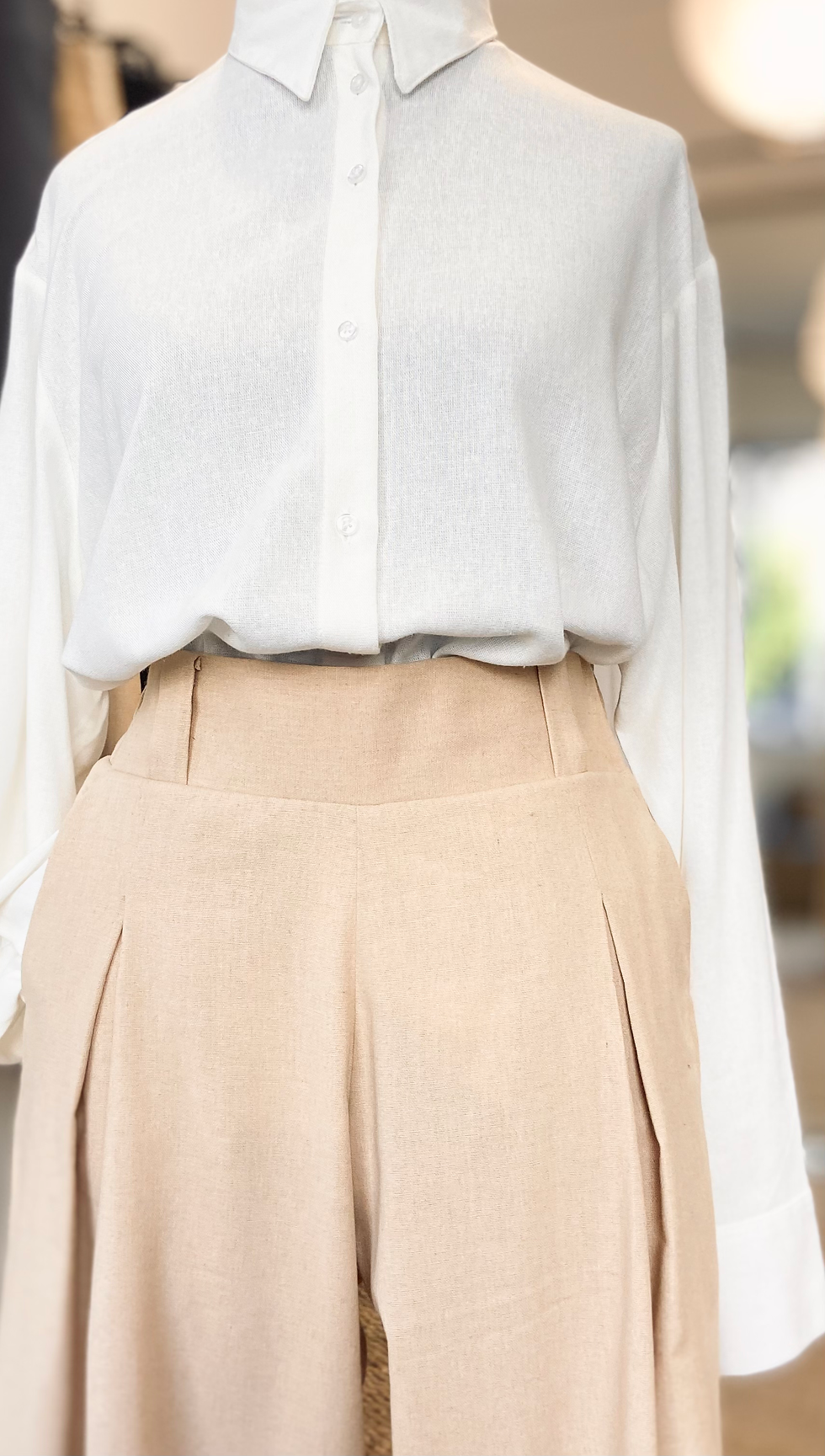 Miniatura: Calça Pantalona Astral Bege