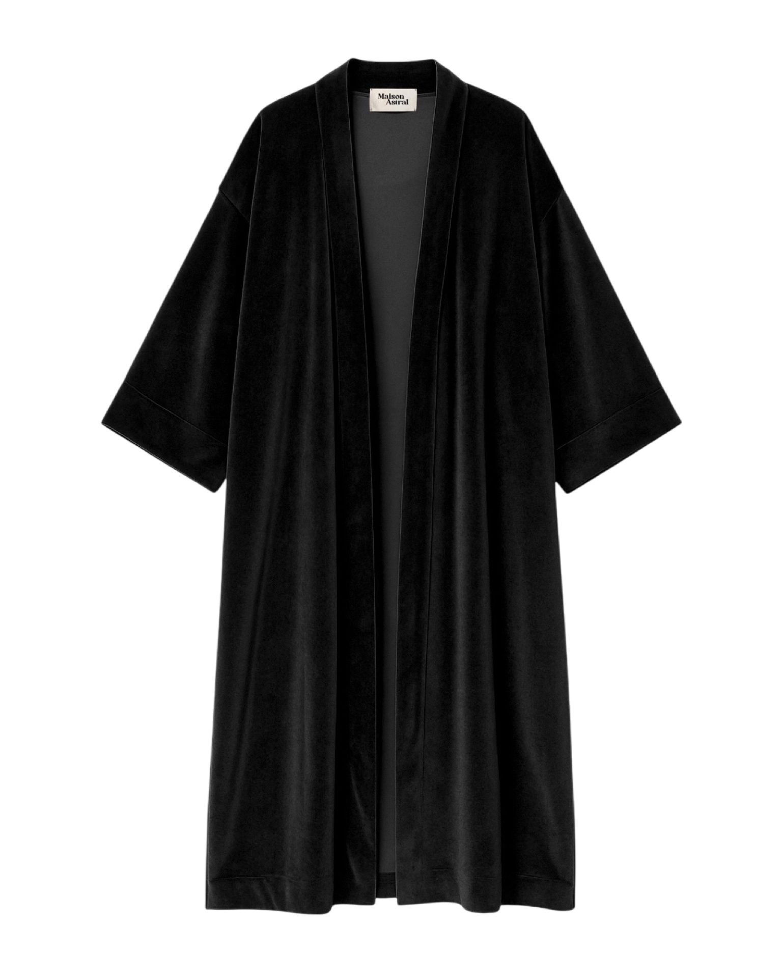 Kimono Longo Astral Veludo Preto