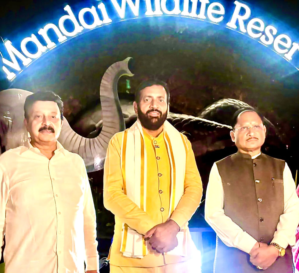 छत्तीसगढ़: सीएम विष्णु देव साय ने Mandai Wildlife Reserve का किया दौरा.....