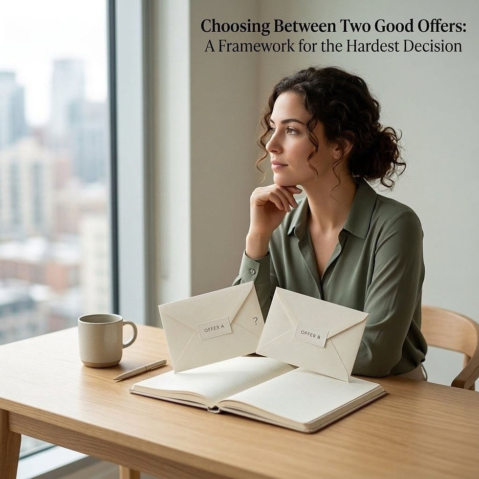 Choosing Between Two Good Offers: A Framework for the Hardest Decision
