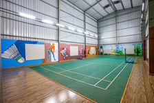 Badminton court at Brahmi wellness retreat