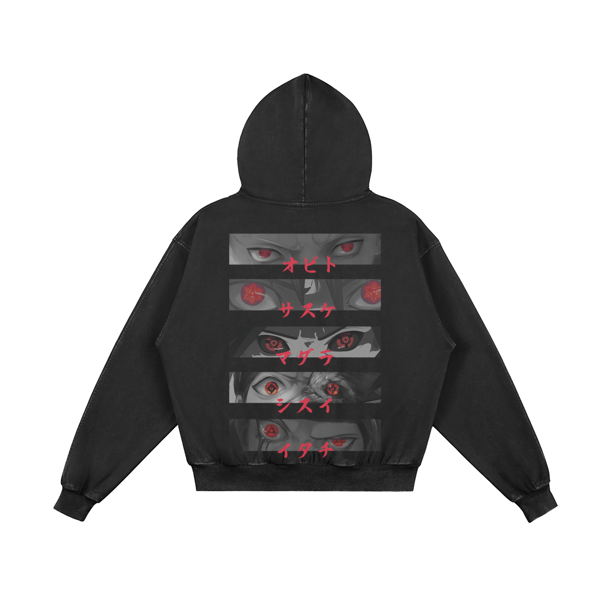 Uchiha "Lineage of the Sharingan" 420GSM Embroidered Vintage Hoodie