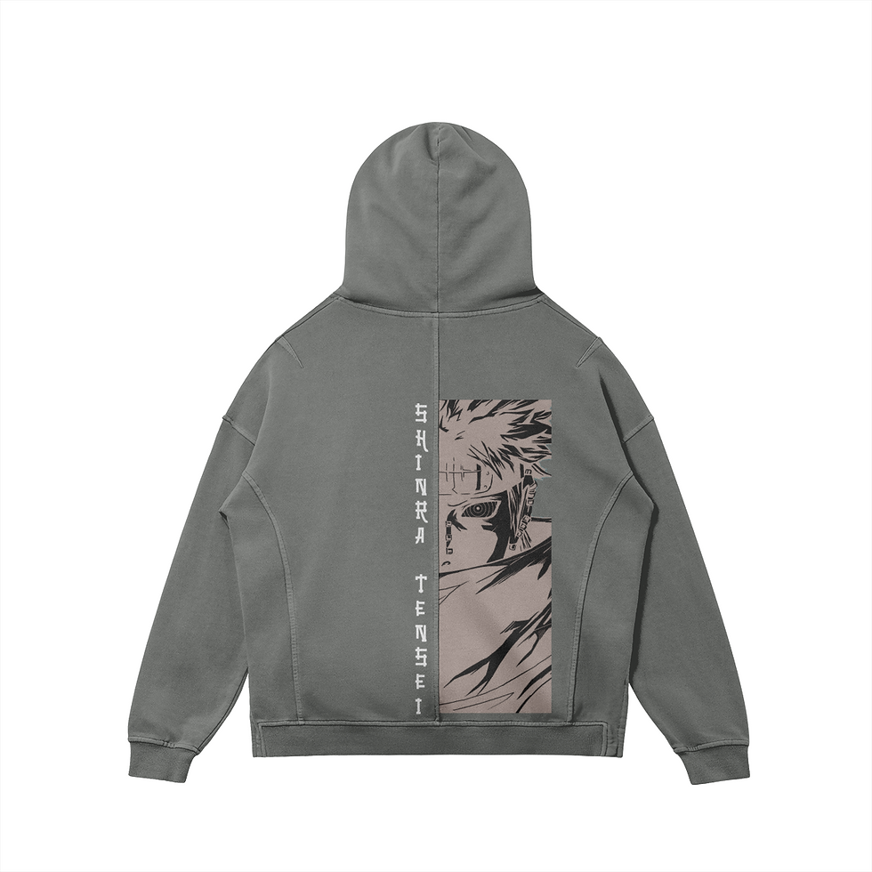 Thumbnail: Pain "Cycle of Hatred" Relaxed Split-Hem 380 GSM Streetwear Hoodie