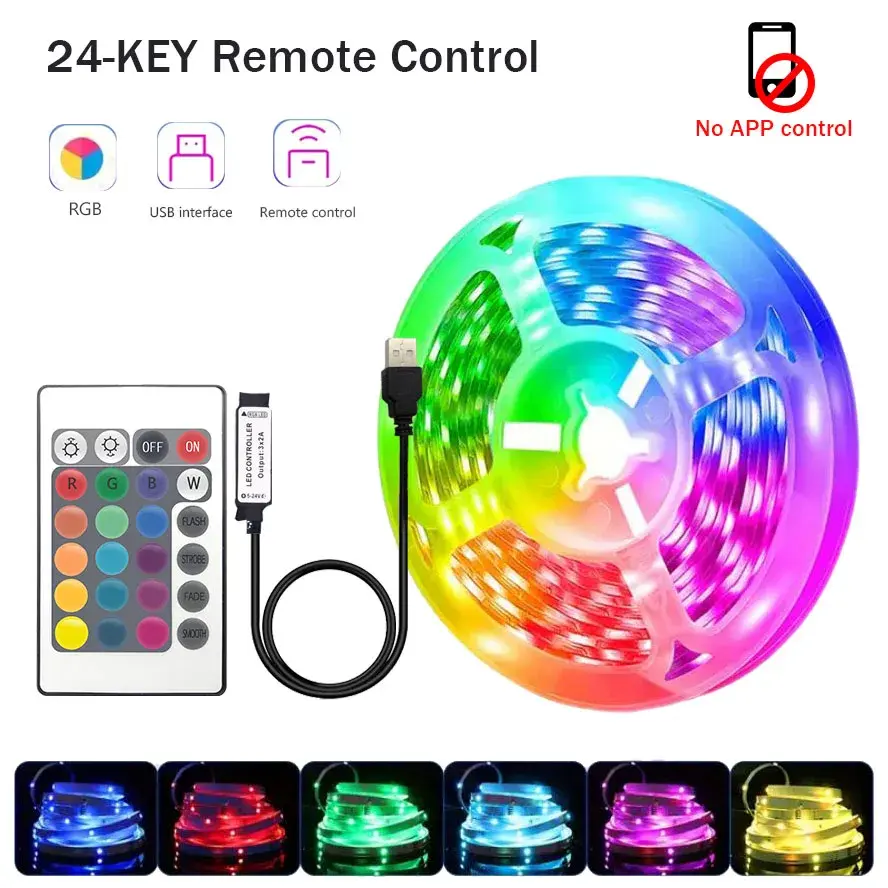 Thumbnail: RGB Led Strip Lights 5m 10m 20m 30m Led Room Light With APP Control Flexible