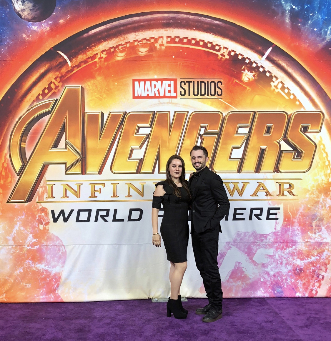 Brad R Lambert with Katie Lambert at the "Avengers: Infinity War" World Premiere in Los Angeles, CA.