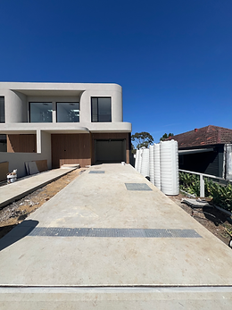 Spray-on concrete resurfacing on residential driveway | Concrete Resurfacing Sydney | CrownCrete | Sydney