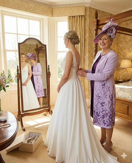 Mother of the Bride image on her daughter's wedding day - AI generated Lifestyle Image to help with inspriation.