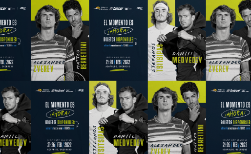 Medvedev, Tsitsipas, Zverev y Berrettini inaugurarán la nueva casa del Abierto de Acapulco