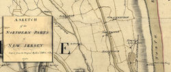 A sketch of the northern parts of New Jersey