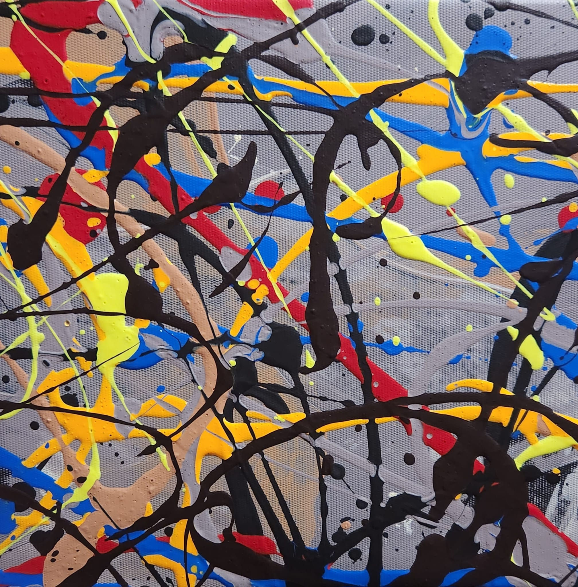 20x20cm - Dokulu Renkli Duvar Dekoru