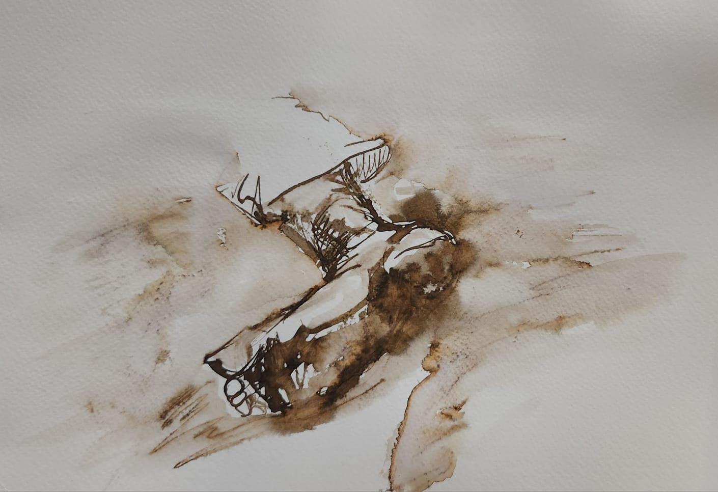 Figür - Orijinal Mürekkep Resim