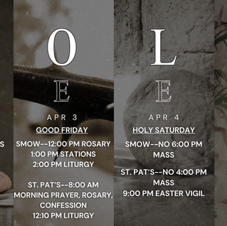 Holy Week & Easter Masses