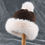 Thumbnail: Faux Fur Trim Snowball Hat