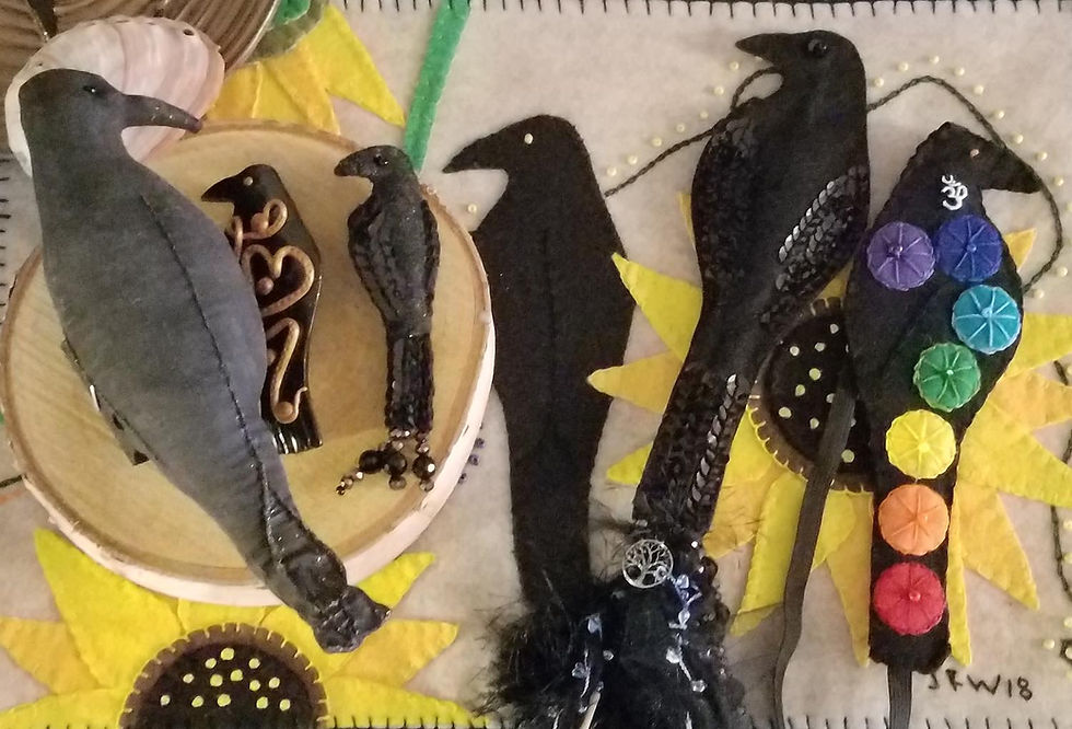 Various projects made from my Crow/Raven Pattern