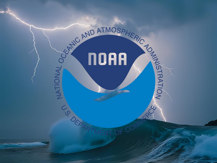 ESP Advisors visual summary of NOAA FY26 budget request showing key agency shifts and program cuts