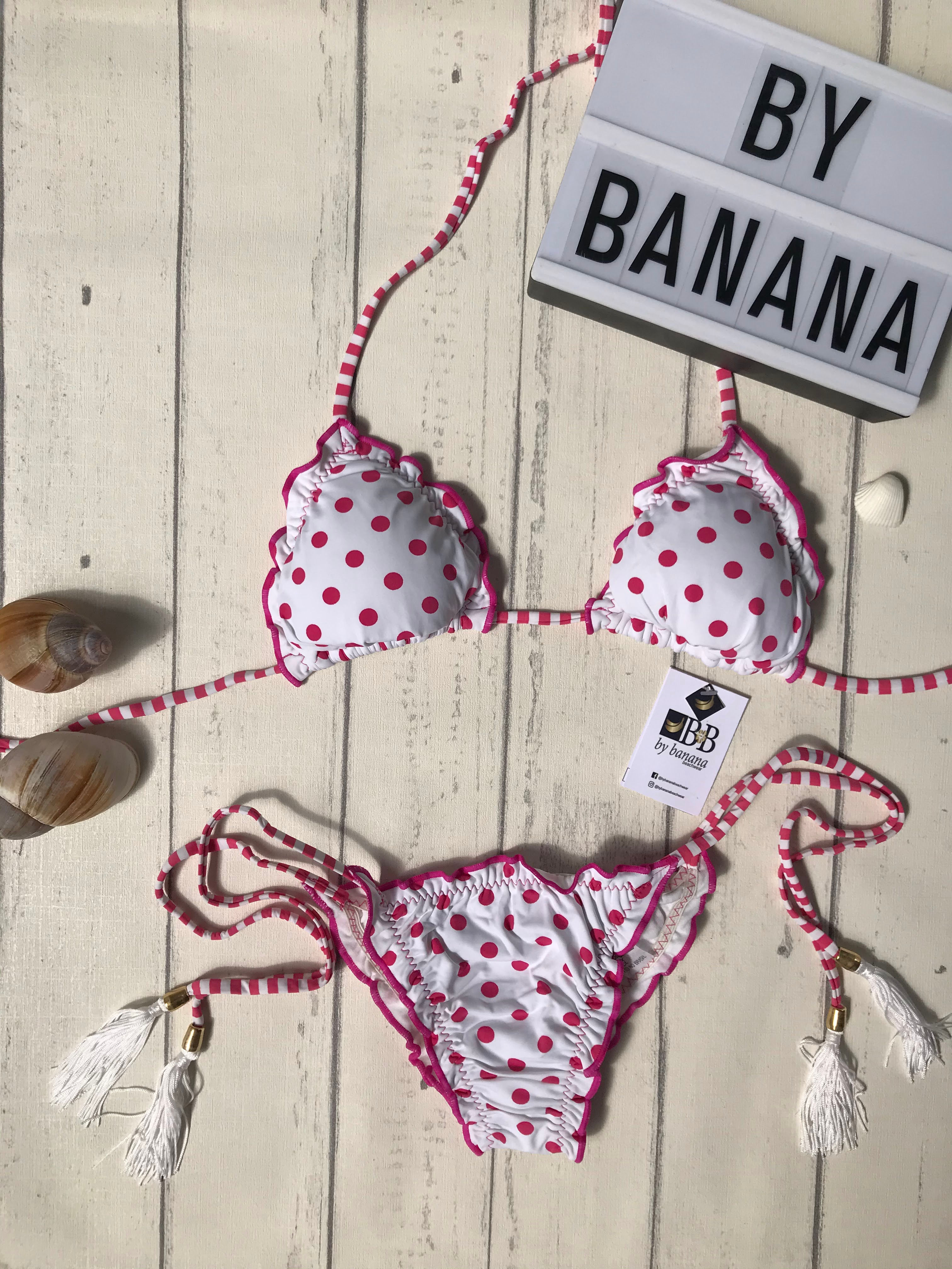 Biquíni Ripple Poá Coral