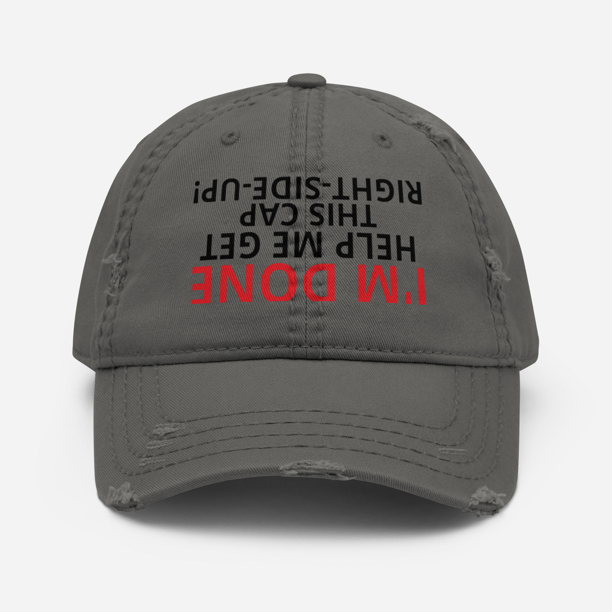RIGHT-SIDE-UP Distressed Dad Hat