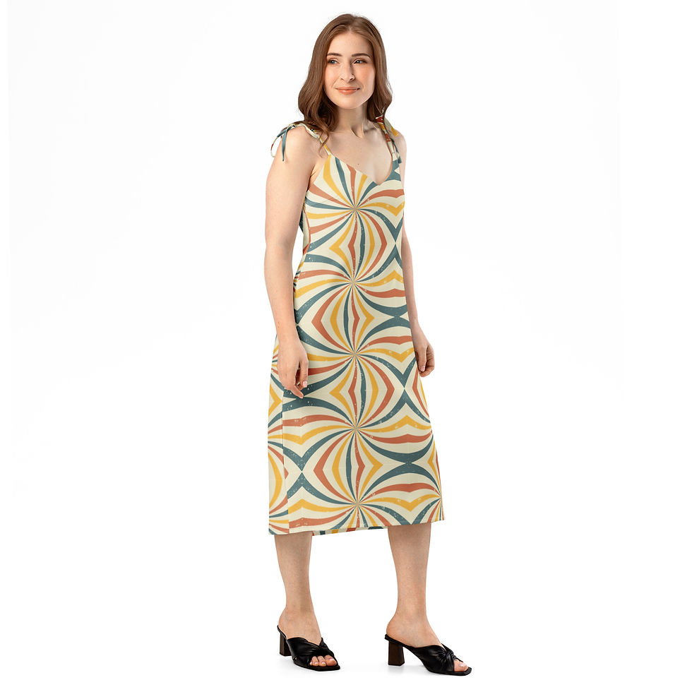 Thumbnail: 60s SUN DRESS Tie-strap midi dress