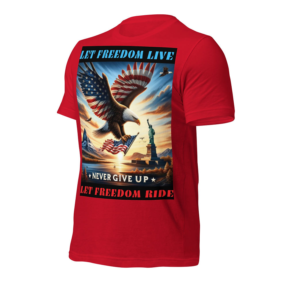 Thumbnail: USA Never Give Up Unisex T - Shirt 100% Pre-Shrunk Cotton