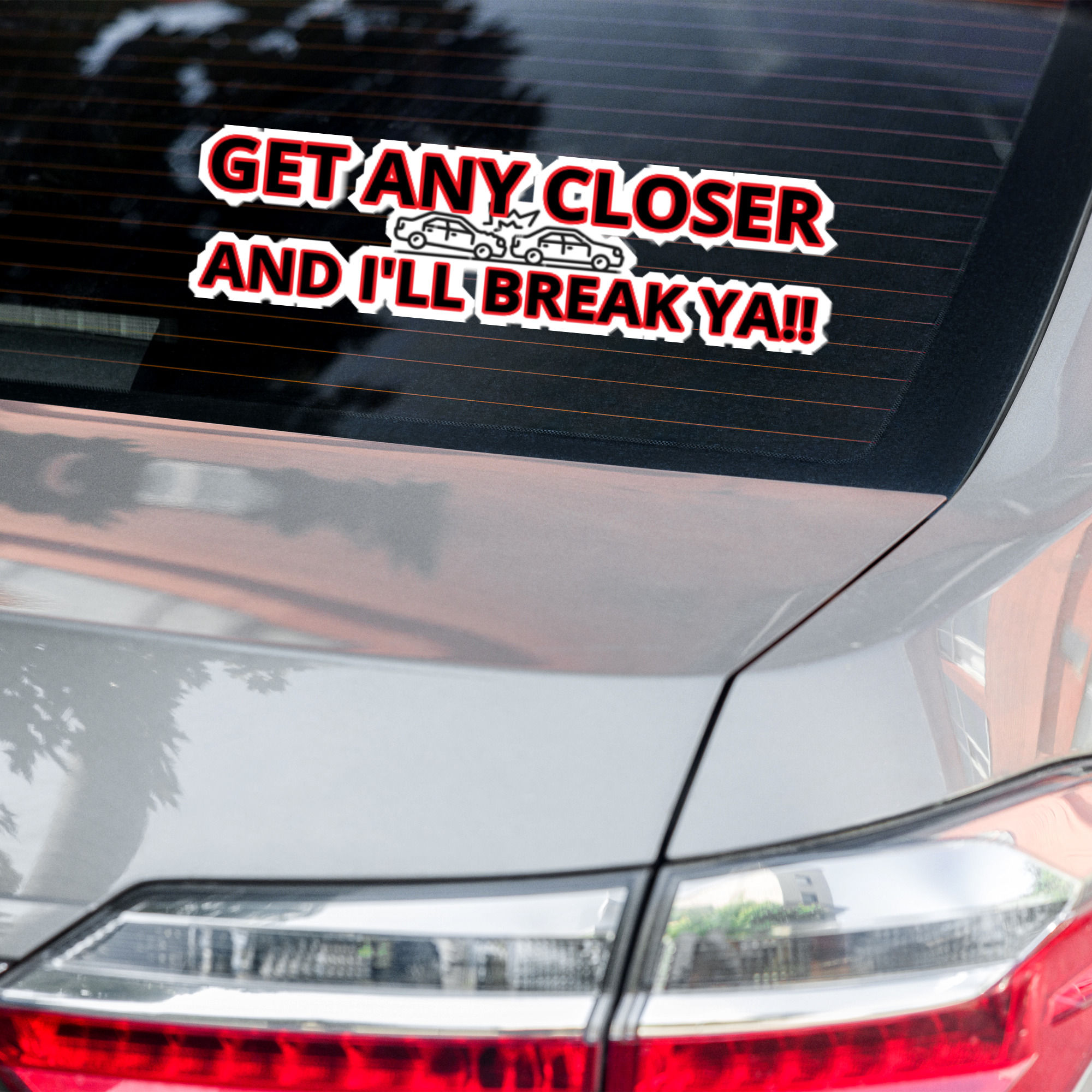 BREAK YA RED OUTLINE Bubble-free stickers