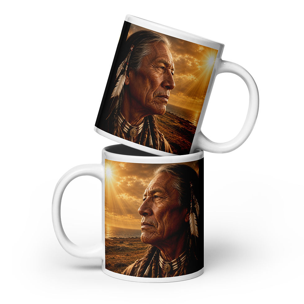 Thumbnail: Cherokee Elder - White glossy mug