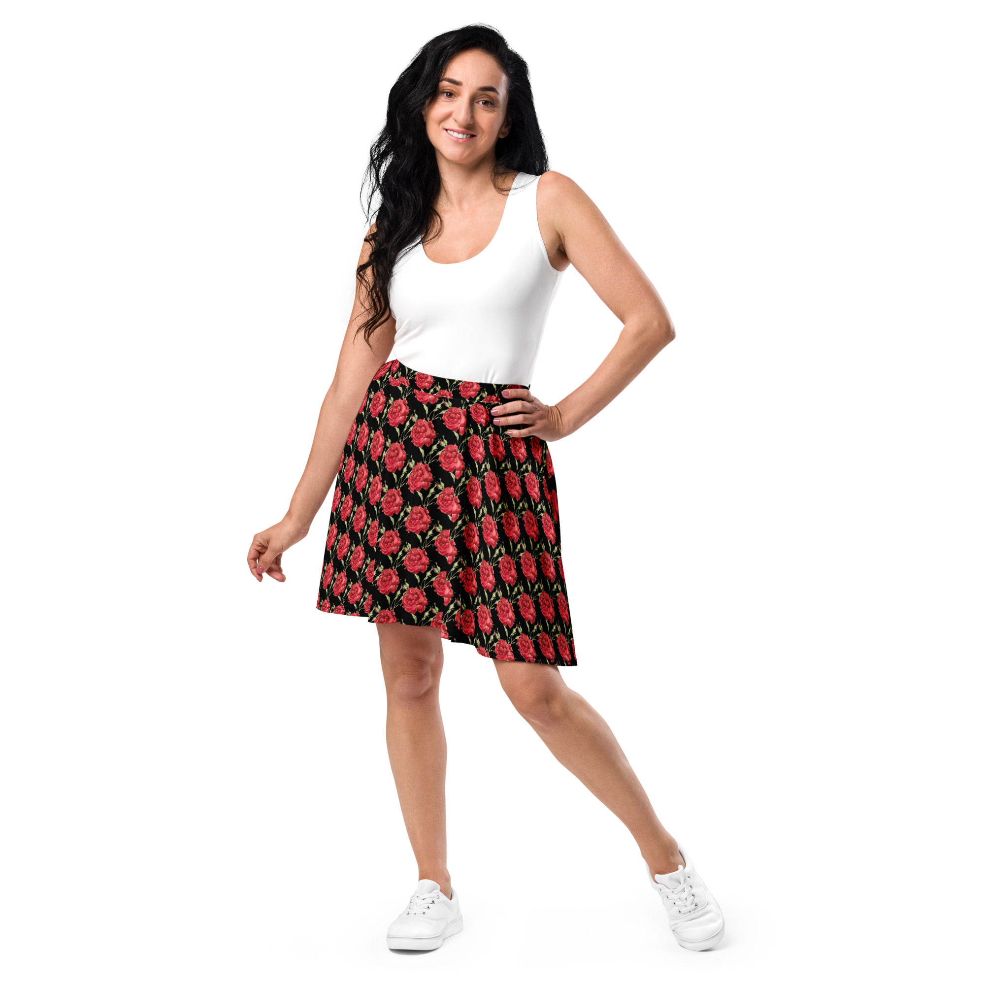 SMALL ROSE Skater Skirt