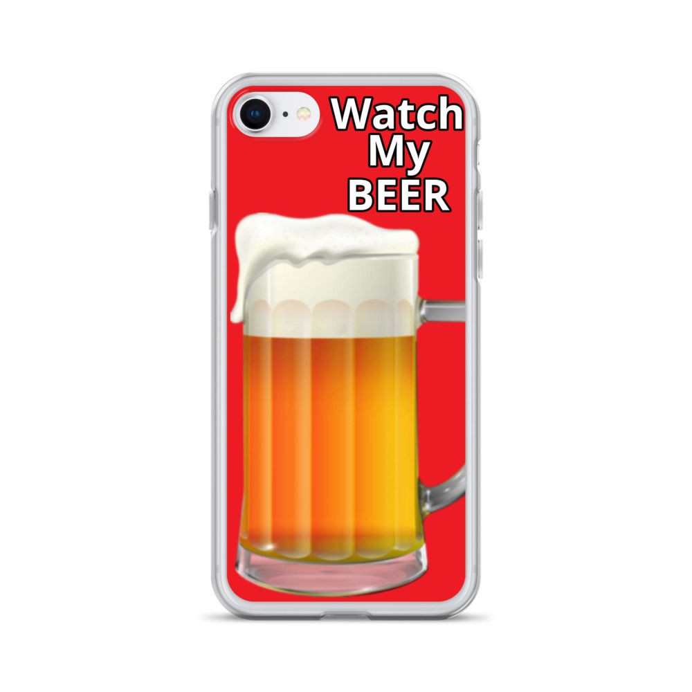 BEER Red Filled Clear Case for iPhone®