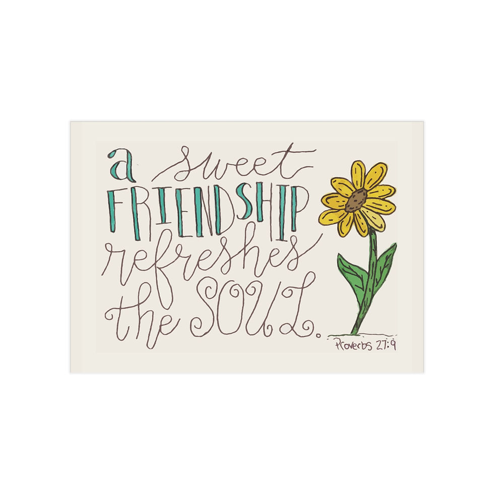 A Sweet Friendship Refreshes the Soul - alone smaller