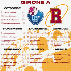 Ufficiale il calendario della Serie A2 Femminile