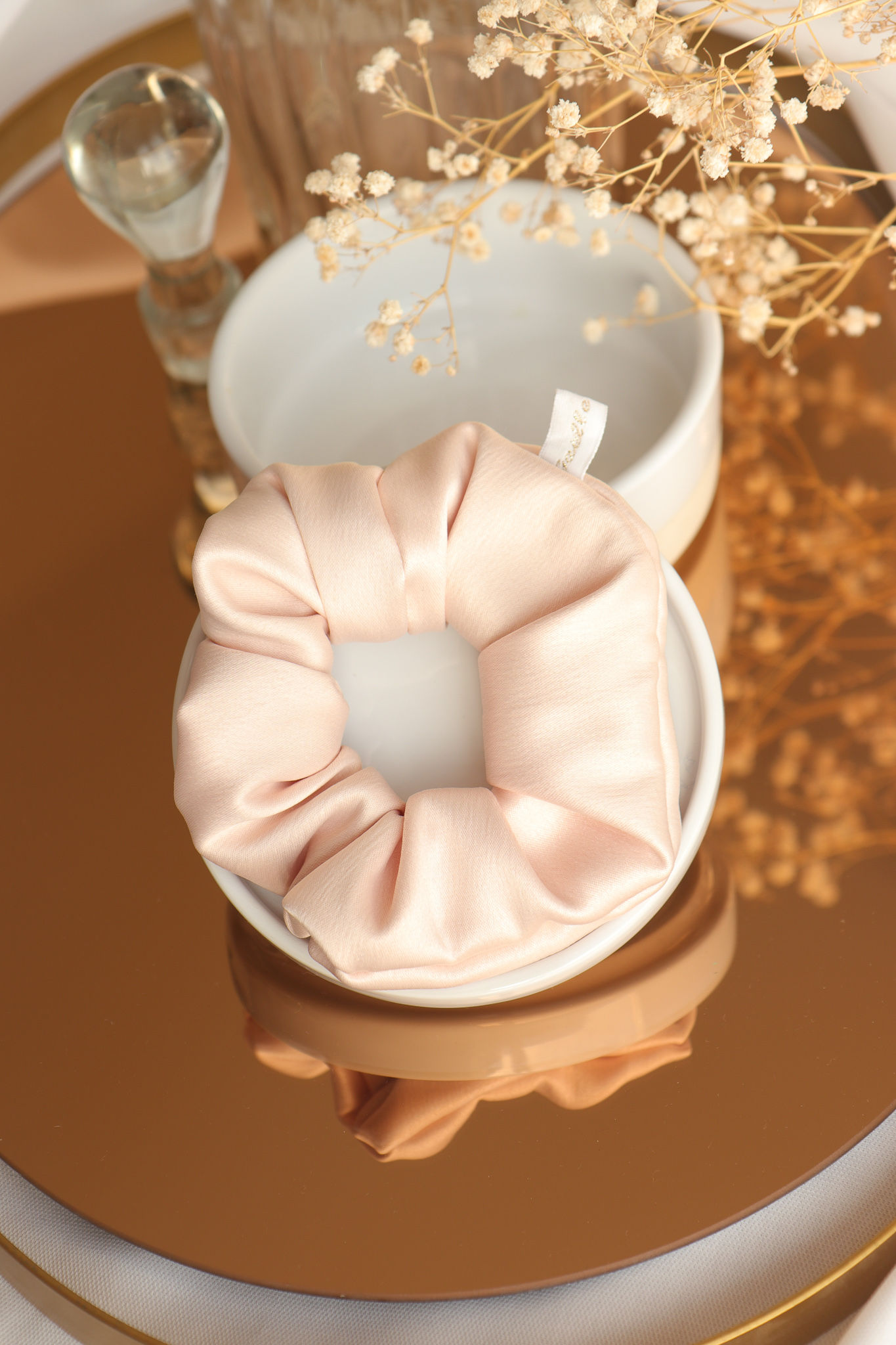 Chouchou satin rose nude 