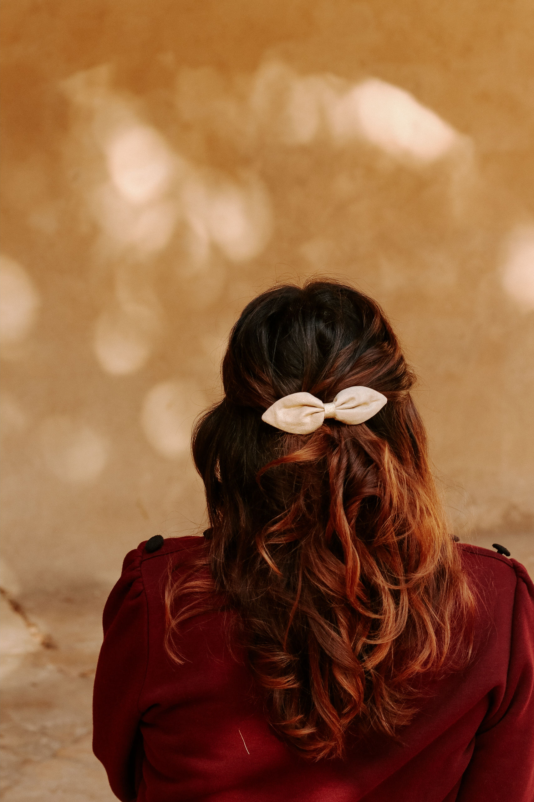 Barrette noeud Joséphine doré