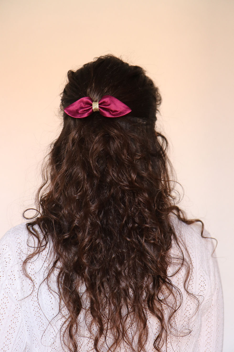 Miniature : Barrette noeud Joséphine rose magenta  