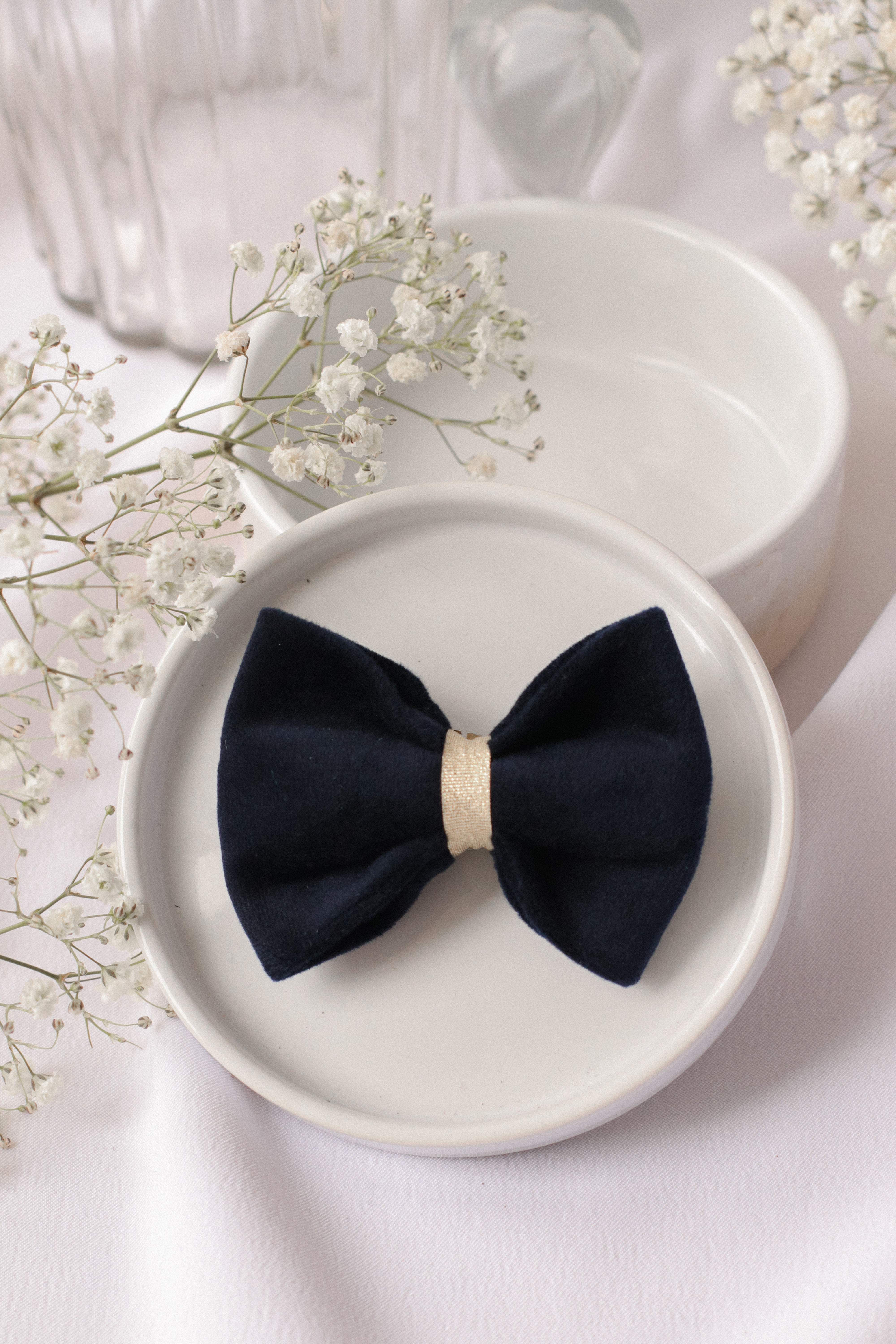 Noeud à clipper velours bleu marine