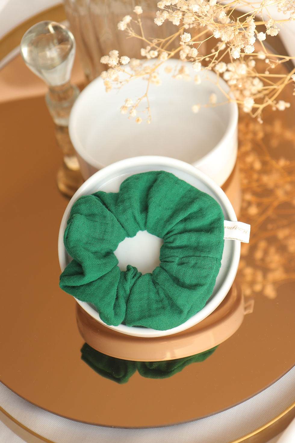 Chouchou double gaze vert