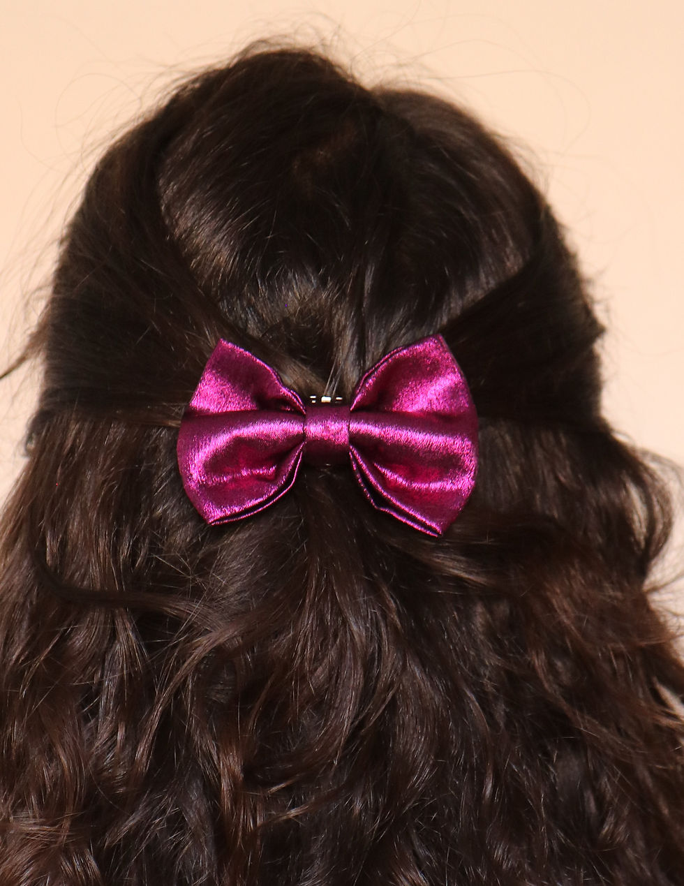 Miniature : Noeud a clipper rose magenta irisé  