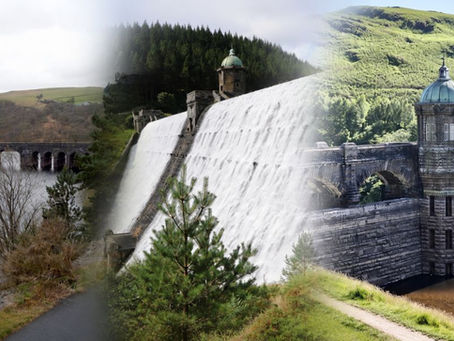 A blended image of Caban Coch, Pen y Garreg and Craig Goch Dam's, where Arch Services carried out extensive infrastructure repairs.